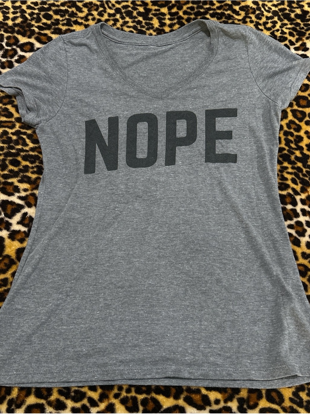 Amazon Gray 'NOPE' Short Sleeve Tee